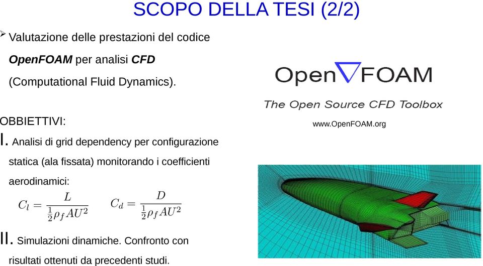 Analisi di grid dependency per configurazione statica (ala fissata) monitorando i