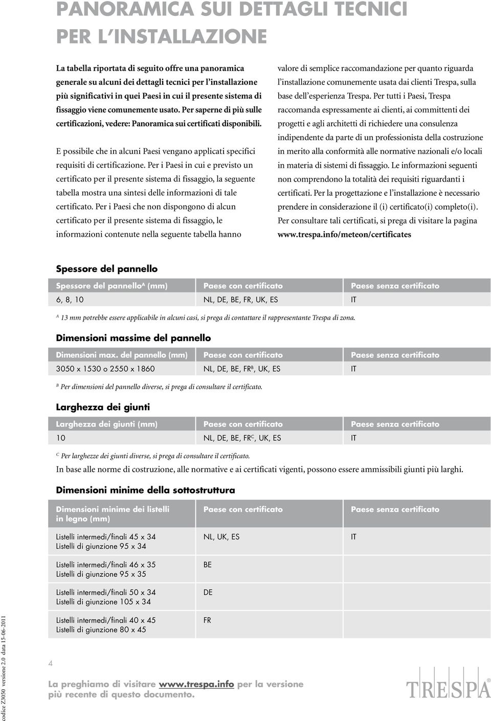 E possiile he in aluni Paesi vengano appliati speifii requisiti di ertifiazione.