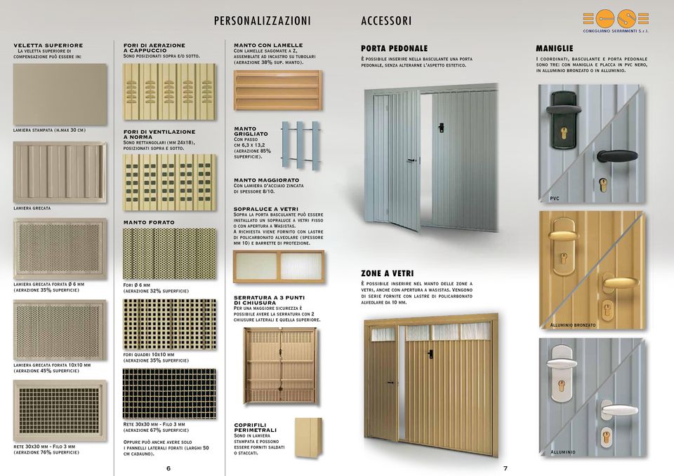 PORTA PEDONALE È poibile inerire nella baculante una porta pedonale, enza alterarne l apetto etetico.