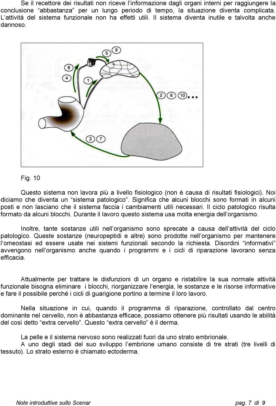 10 Questo sistema non lavora più a livello fisiologico (non è causa di risultati fisiologici). Noi diciamo che diventa un sistema patologico.