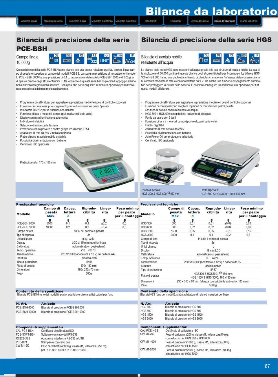 La sua ran prcision i misurazion (il mollo PCE - BSH 6000 ha una prcision i 0,1, la prcision l mollopce-bsh10000 è i 0,2 ) fa i qust bilanc li strumnti unici.