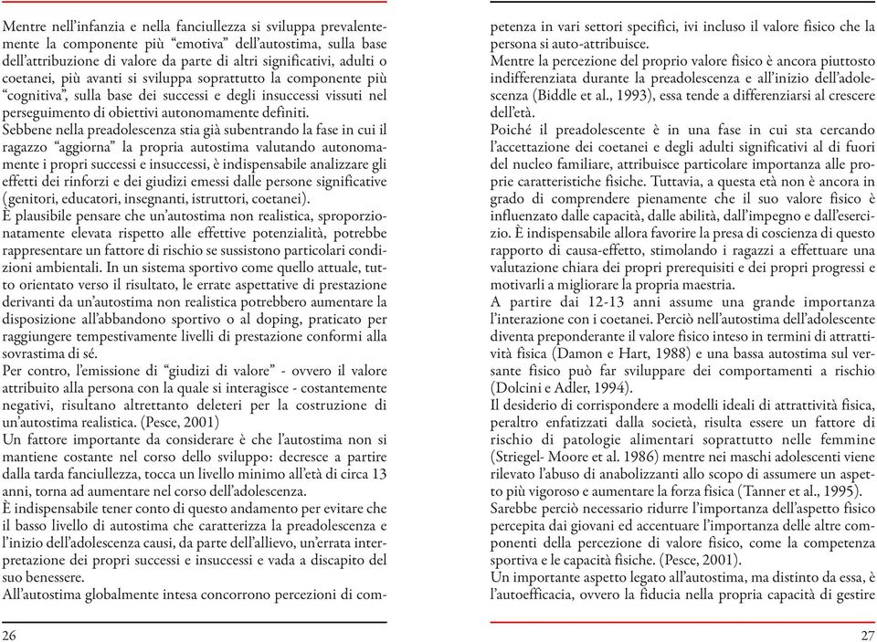 Sebbene nella preadolescenza stia già subentrando la fase in cui il ragazzo aggiorna la propria autostima valutando autonomamente i propri successi e insuccessi, è indispensabile analizzare gli