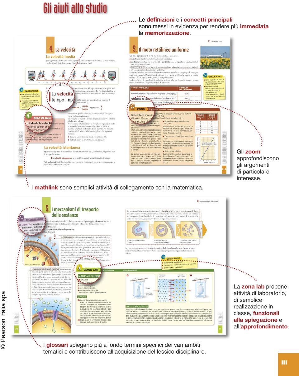 I glossari spiegano più a fondo termini specifici dei vari ambiti tematici e contribuiscono allʼacquisizione del lessico disciplinare.