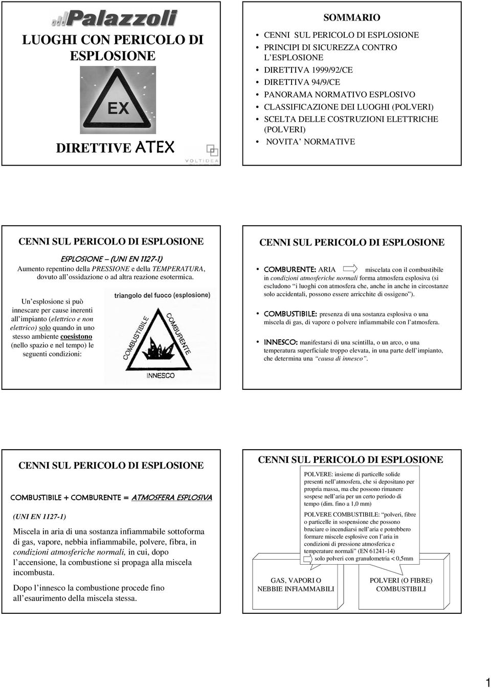 PRESSIONE e della TEMPERATURA, dovuto all ossidazione o ad altra reazione esotermica.