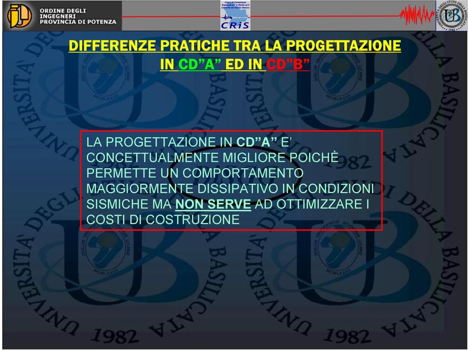 PERMETTE UN COMPORTAMENTO MAGGIORMENTE DISSIPATIVO IN