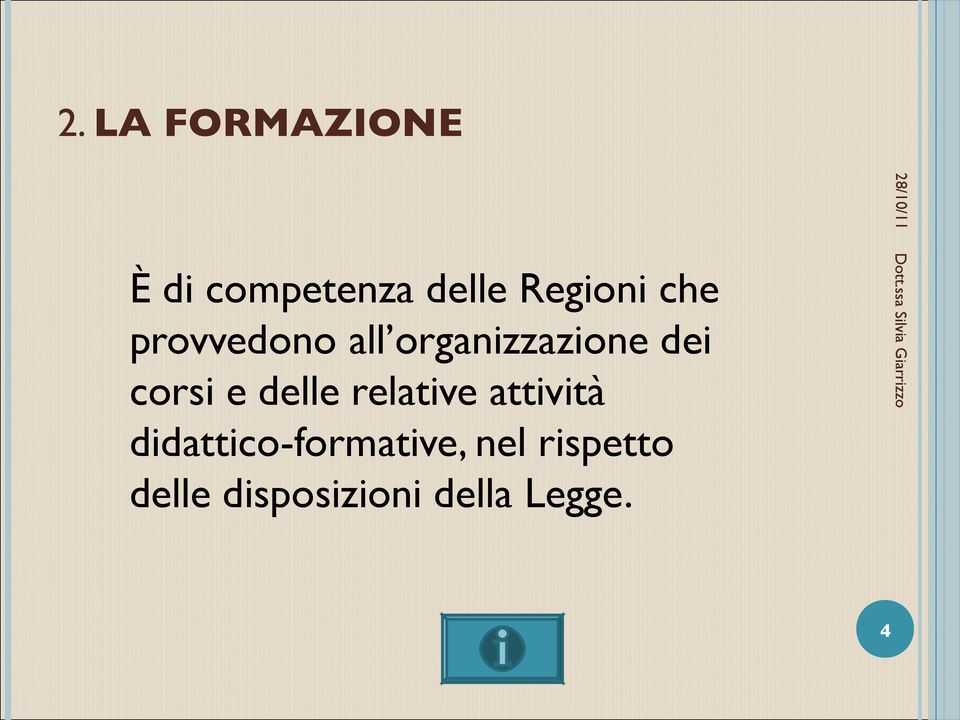 corsi e delle relative attività