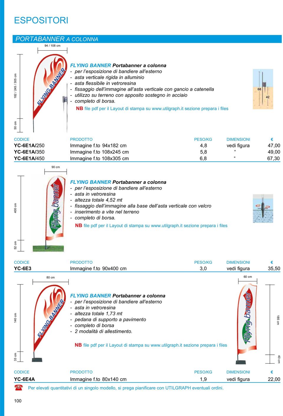 it sezione prepara i files YC-6E1A/250 Immagine f.to 94x182 cm 4,8 vedi figura 47,00 YC-6E1A/350 Immagine f.to 108x245 cm 5,8 49,00 YC-6E1A/450 Immagine f.