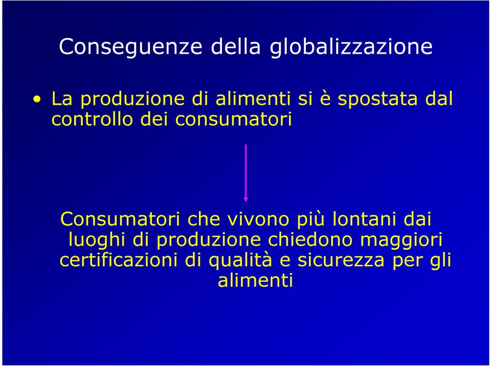 Consumatori che vivono più lontani dai luoghi di