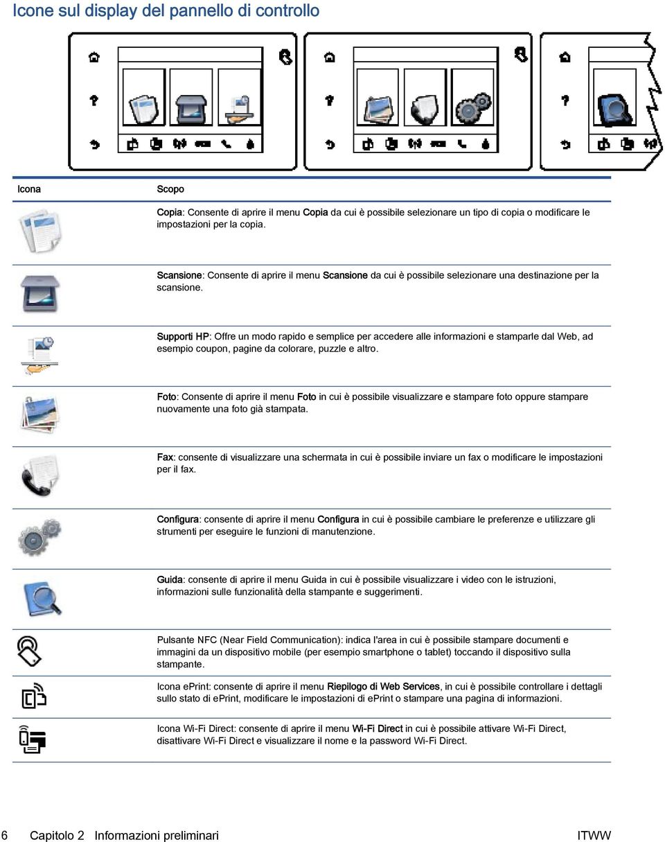 Supporti HP: Offre un modo rapido e semplice per accedere alle informazioni e stamparle dal Web, ad esempio coupon, pagine da colorare, puzzle e altro.