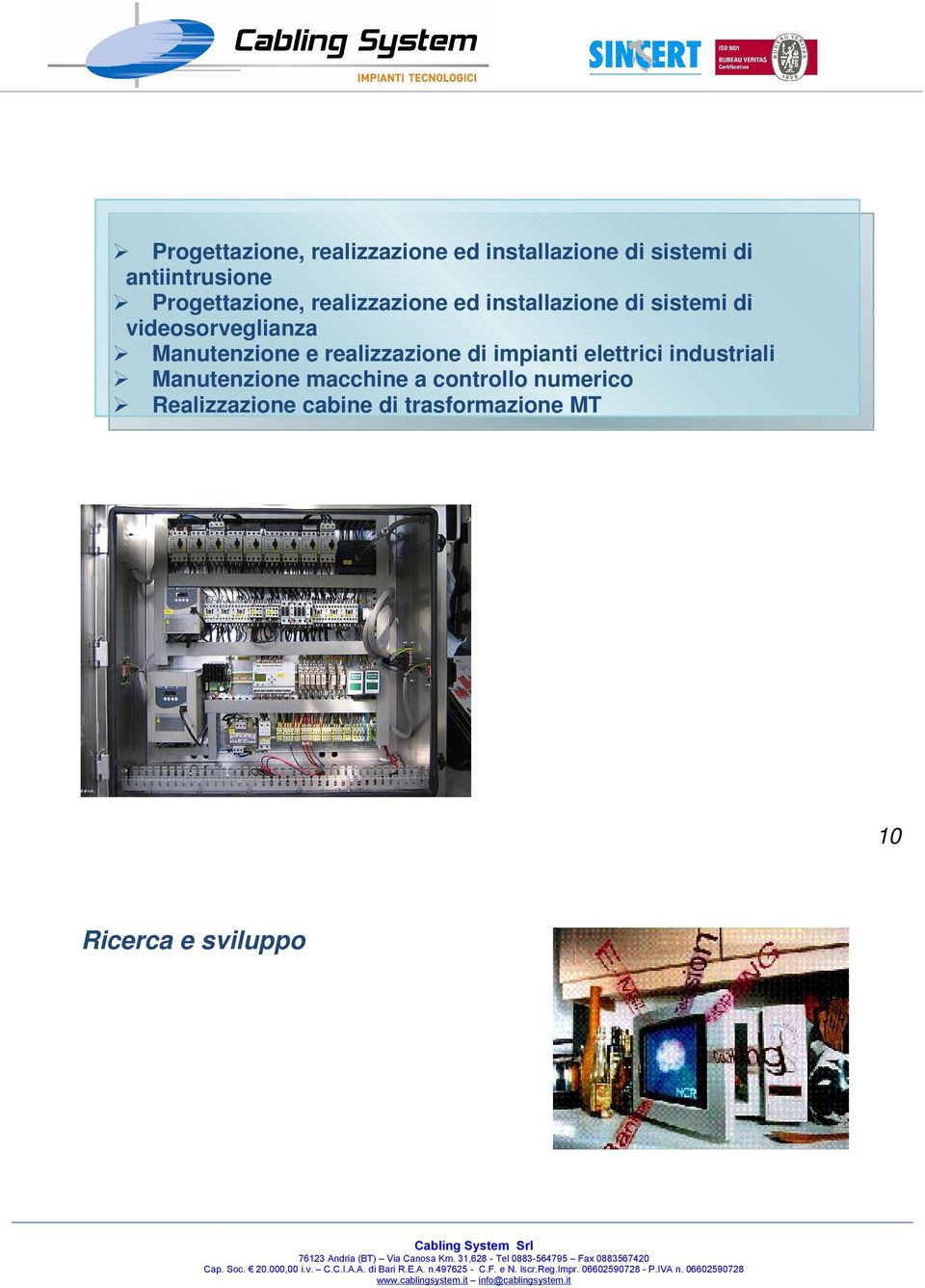 Manutenzione e realizzazione di impianti elettrici industriali Manutenzione