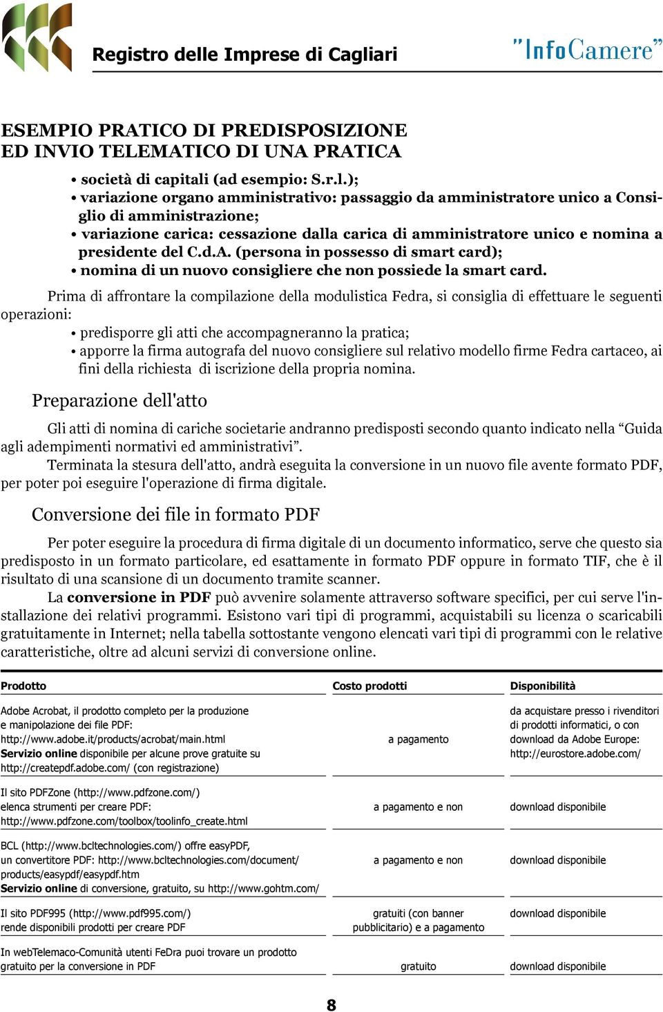 ); variazione organo amministrativo: passaggio da amministratore unico a Consiglio di amministrazione; variazione carica: cessazione dalla carica di amministratore unico e nomina a presidente del C.d.A.