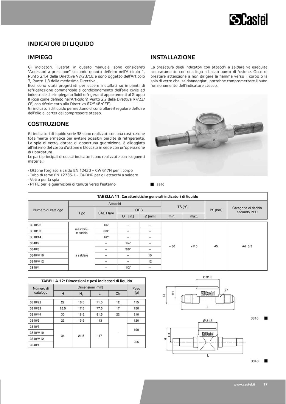 Essi sono stati progettati per essere installati su impianti di refrigerazione commerciale e condizionamento dell aria civile ed industriale che impiegano fluidi refrigeranti appartenenti al Gruppo