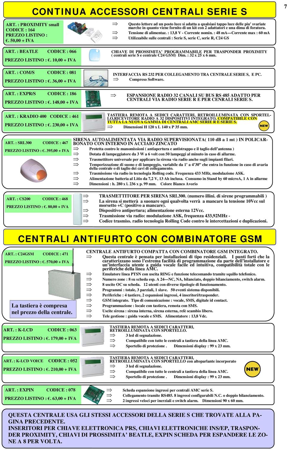 dima di foratura. Tensione di alimentaz. : 13,8 V - Corrente nomin. : 48 ma Corrente max : 60 ma Utilizzabile sulle centrali : Serie S, serie C, serie R, C24 GS 7 ART. : BEATLE CODICE : 066.