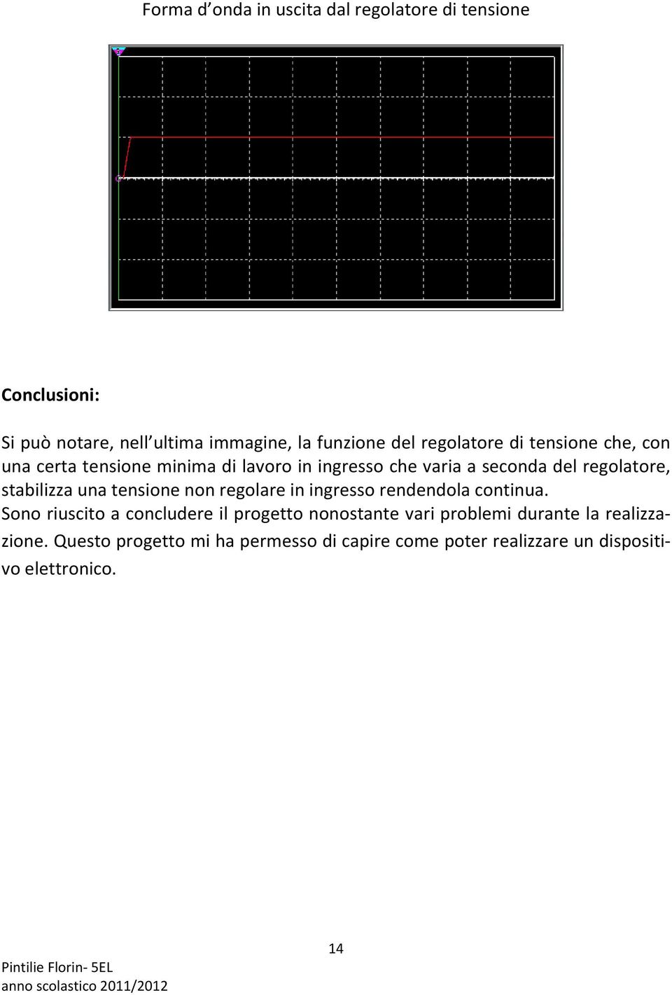 stabilizza una tensione non regolare in ingresso rendendola continua.