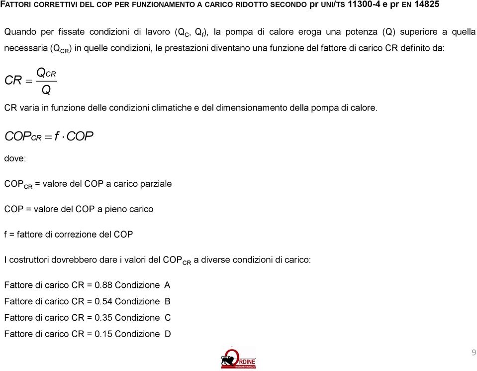 del dimensionamento della pompa di calore.