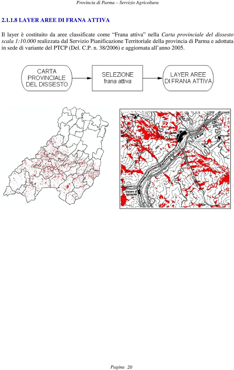 000 realizzata dal Servizio Pianificazione Territoriale della provincia di Parma