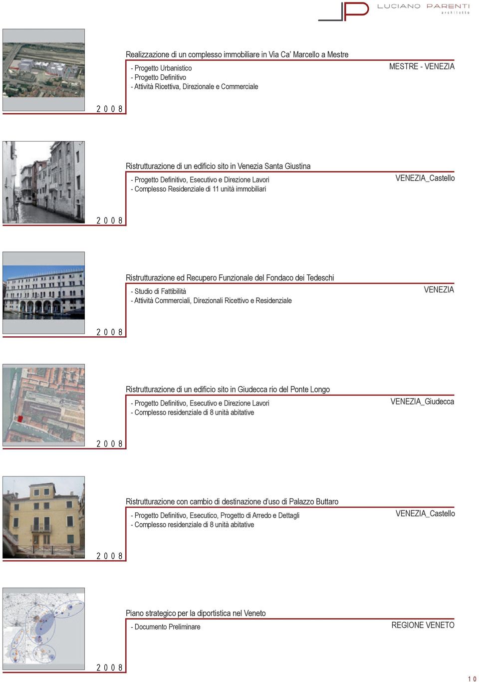 Attività Commerciali, Direzionali Ricettivo e Residenziale VENEZIA Ristrutturazione di un edificio sito in Giudecca rio del Ponte Longo - Complesso residenziale di 8 unità abitative VENEZIA_Giudecca