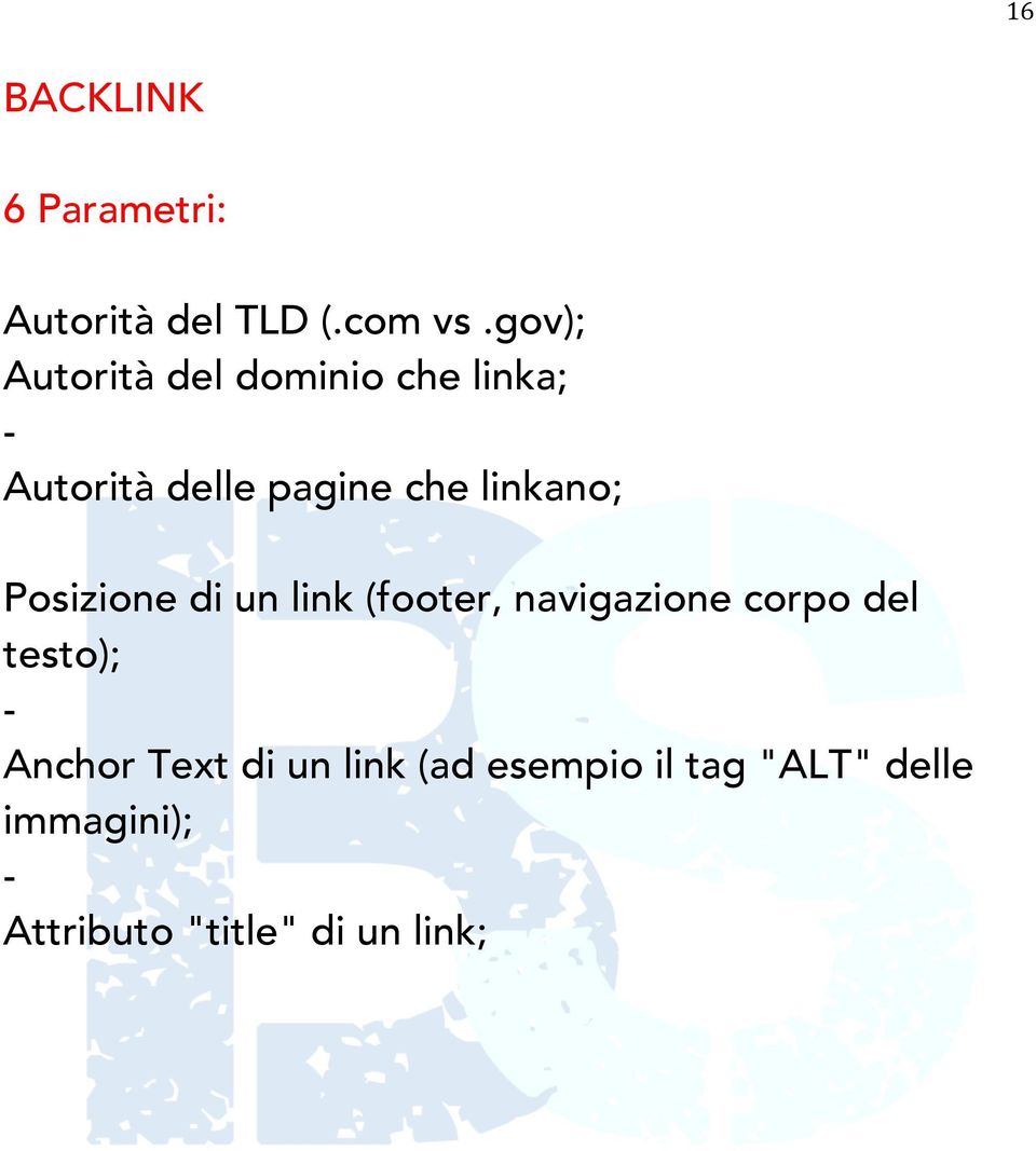 linkano; Posizione di un link (footer, navigazione corpo del testo);