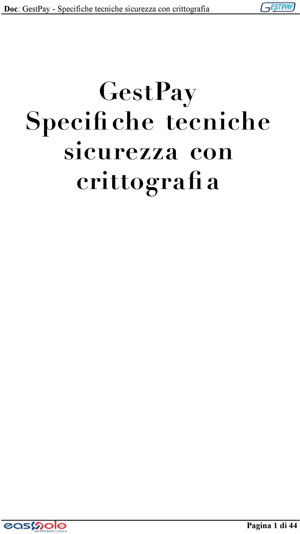 crittografia GestPay Specif che 