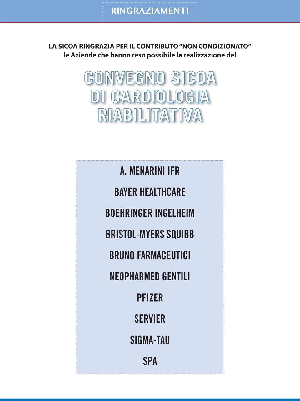 CARDIOLOGIA RIABILITATIVA A.