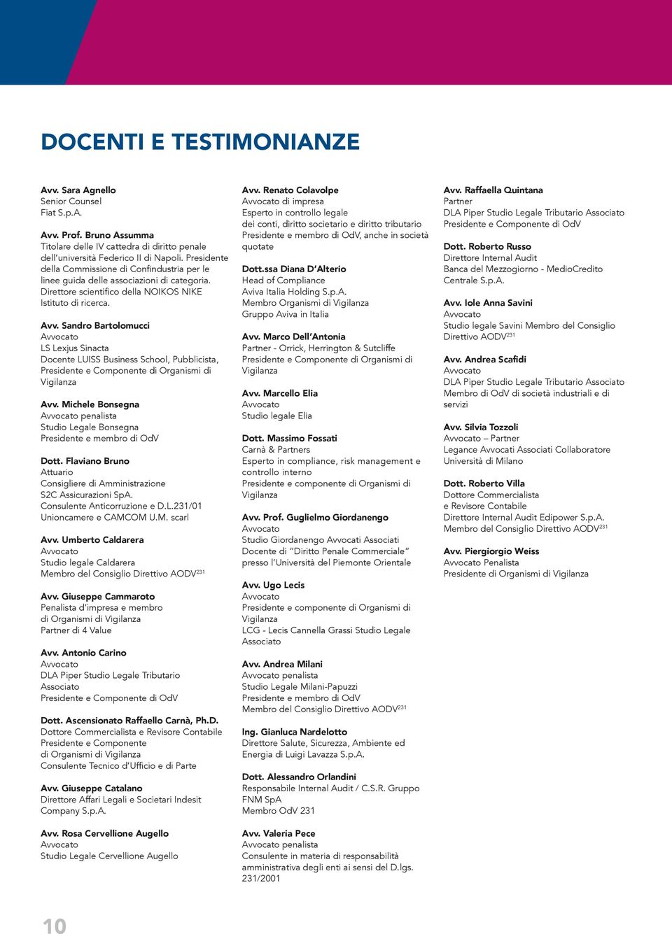 Sandro Bartolomucci LS Lexjus Sinacta Docente LUISS Business School, Pubblicista, Presidente e Componente di Organismi di Vigilanza Avv.