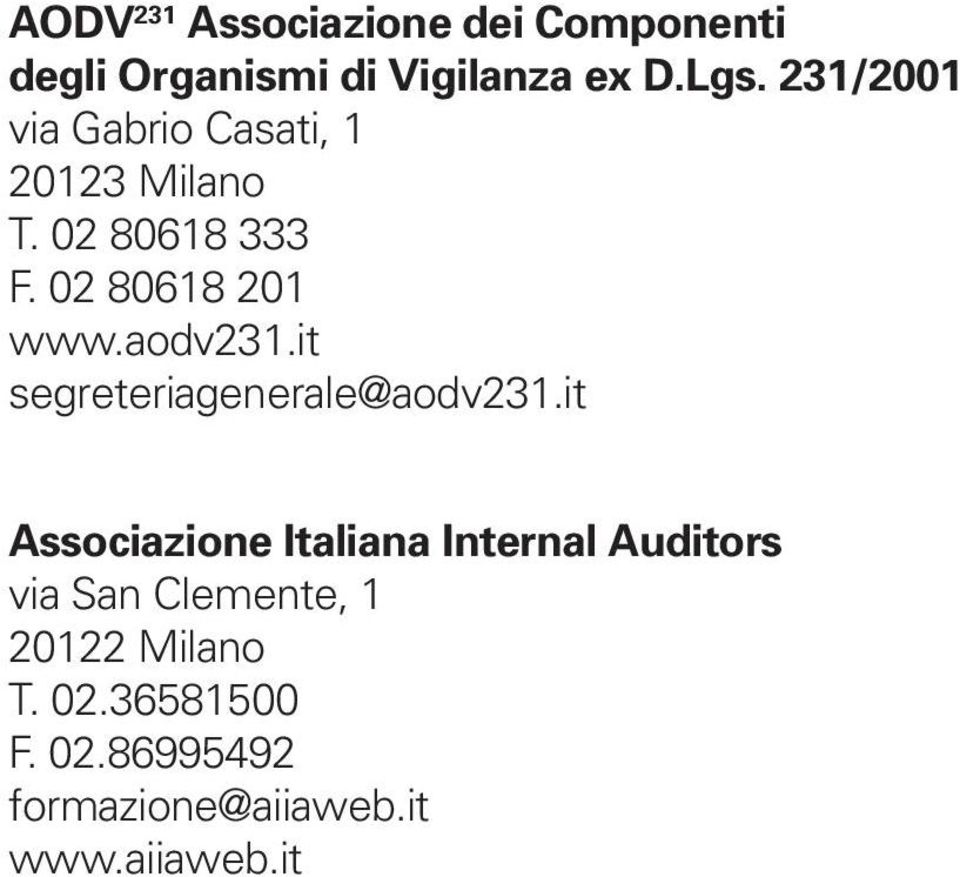 aodv231.it segreteriagenerale@aodv231.