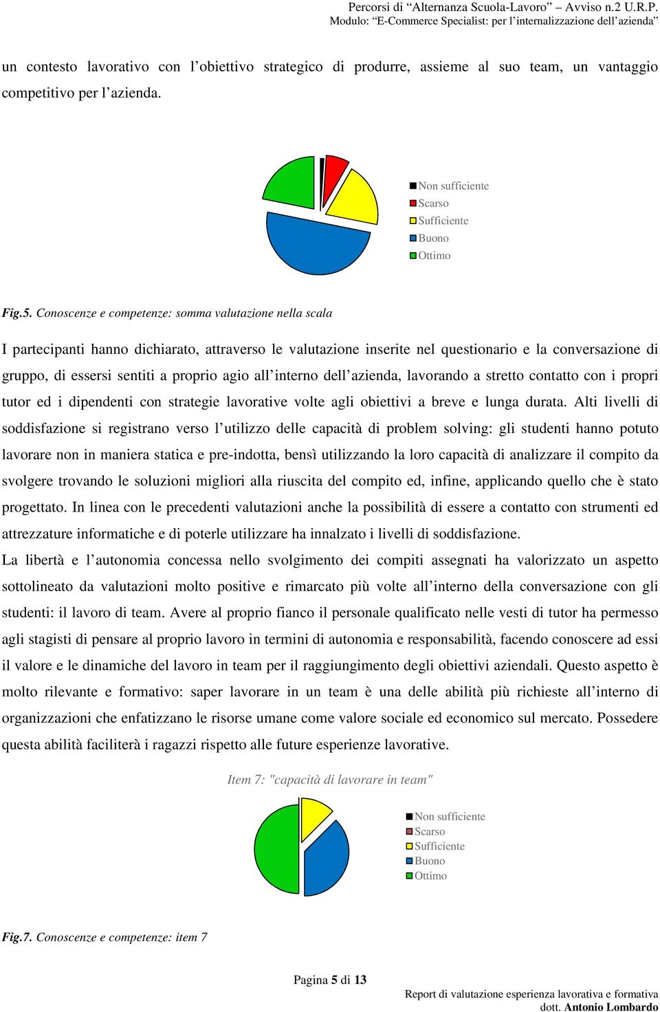 agio all interno dell azienda, lavorando a stretto contatto con i propri tutor ed i dipendenti con strategie lavorative volte agli obiettivi a breve e lunga durata.