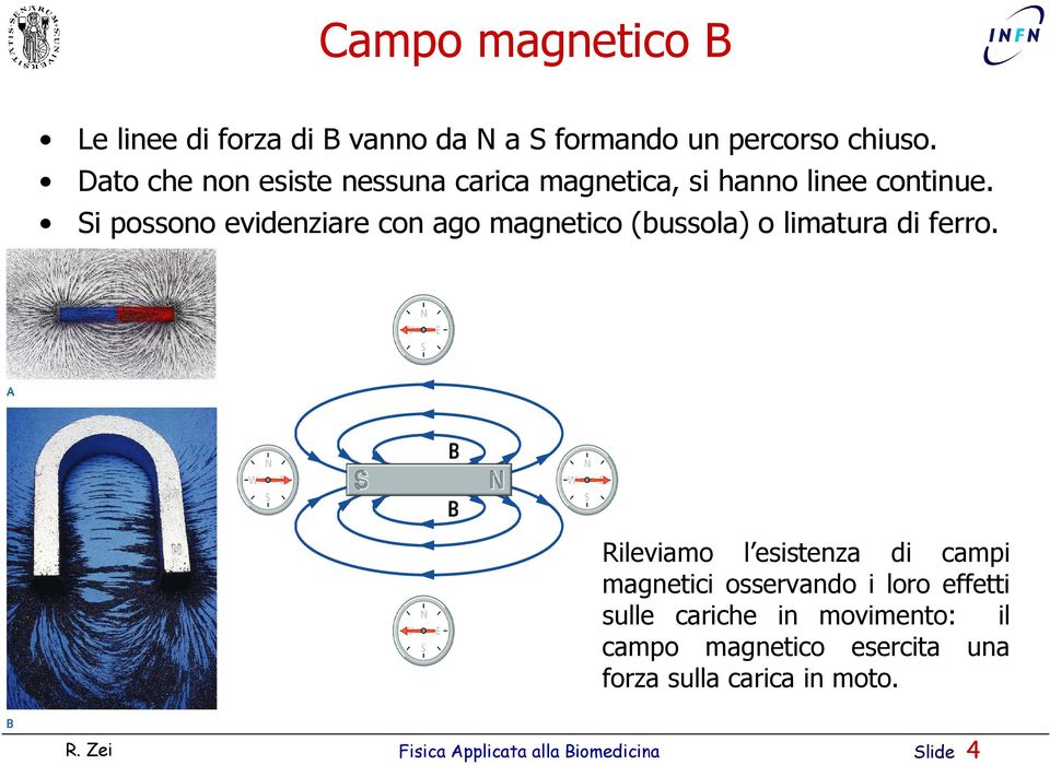 Si possono evidenziare con ago magnetico (bussola) o limatura di ferro.