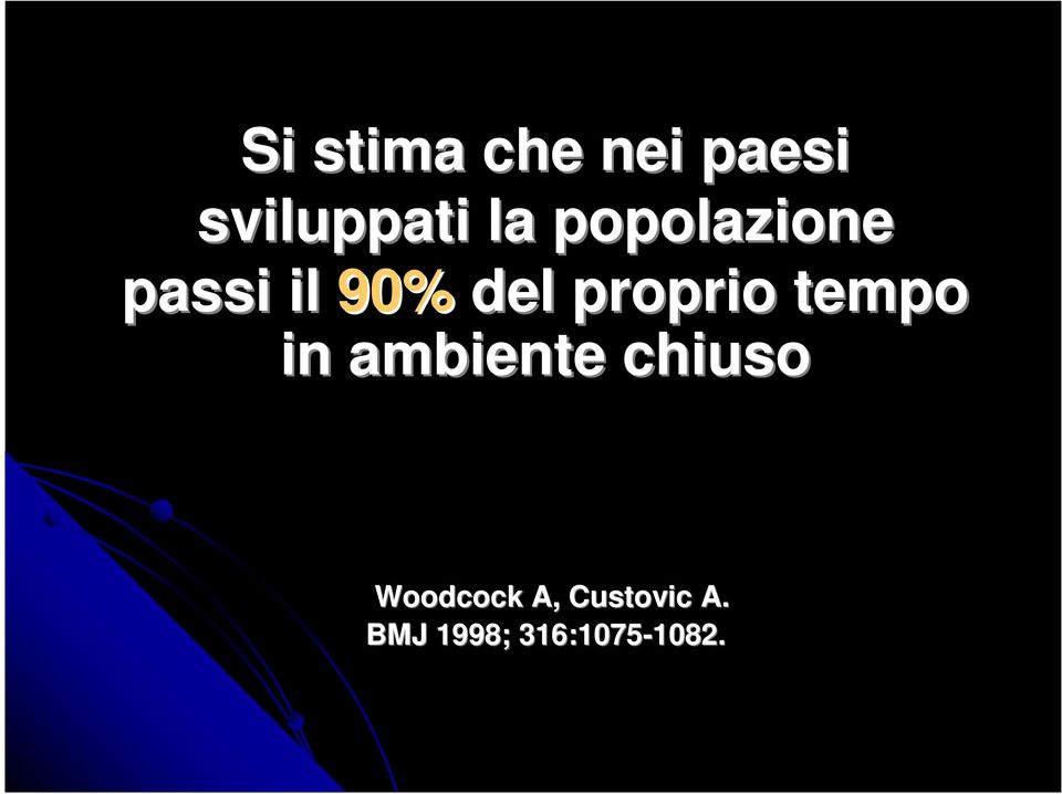 tempo in ambiente chiuso Woodcock A,