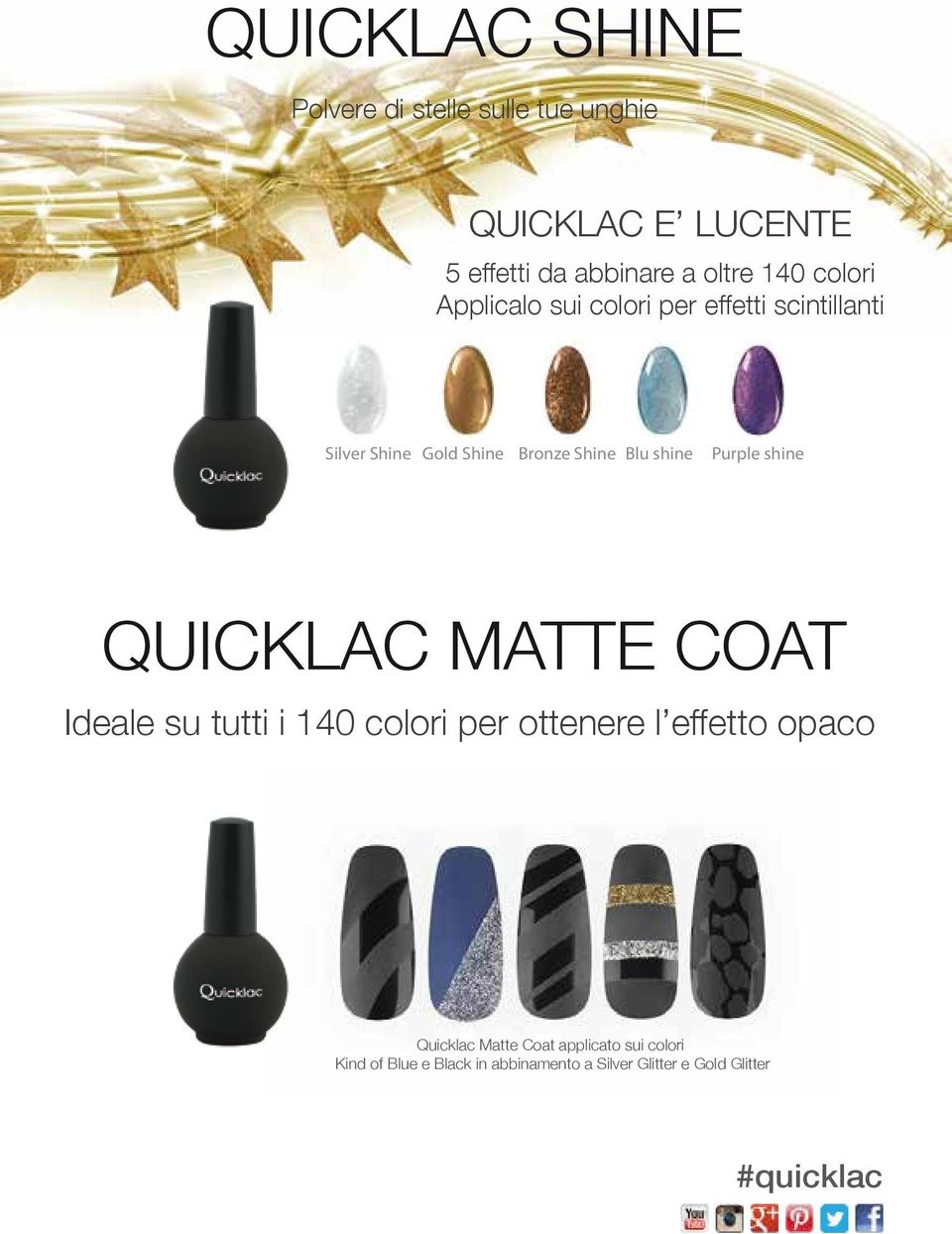 Purple shine QUICKLAC MATTE COAT Ideale su tutti i 140 colori per ottenere l effetto opaco Quicklac