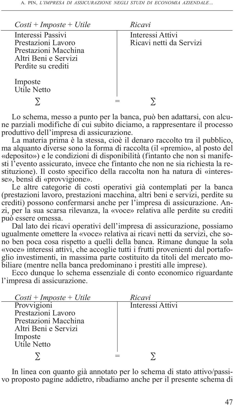 processo produttivo dell impresa di assicurazione.