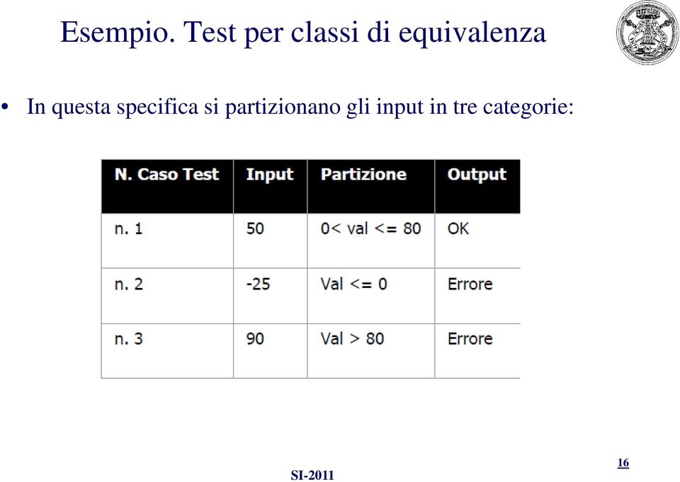 equivalenza In questa