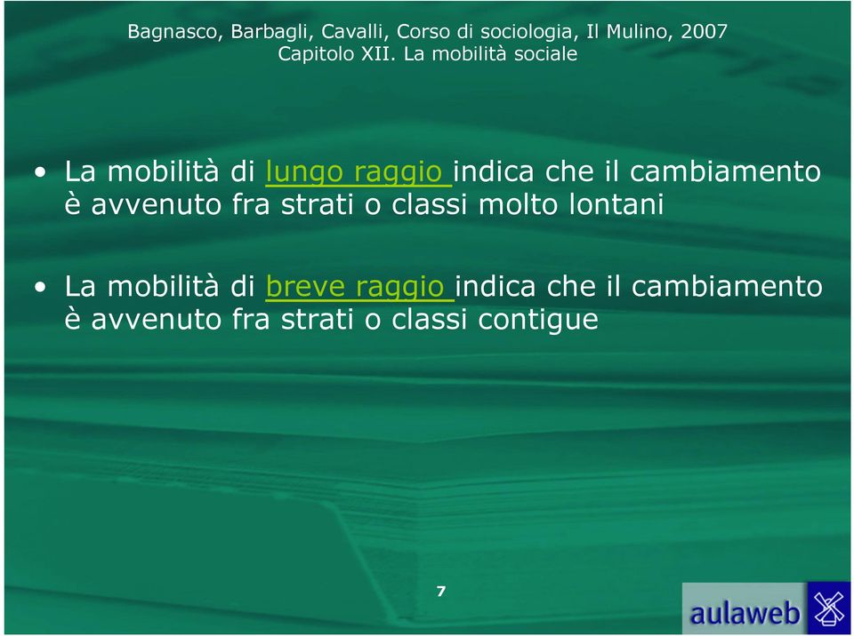 lontani La mobilità di breve raggio indica che