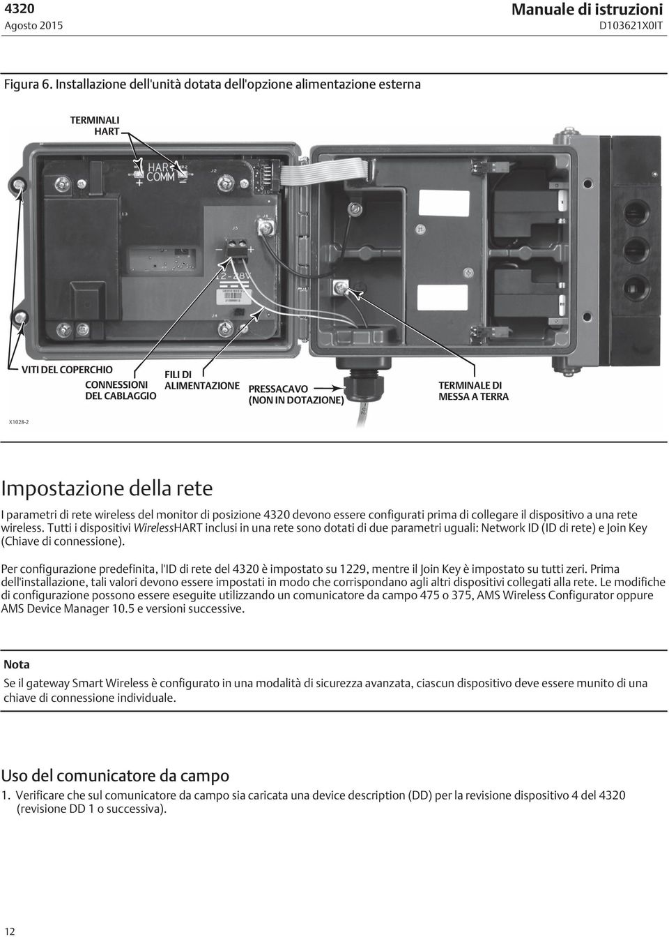 TERRA X1028-2 Impostazione della rete I parametri di rete wireless del monitor di posizione devono essere configurati prima di collegare il dispositivo a una rete wireless.