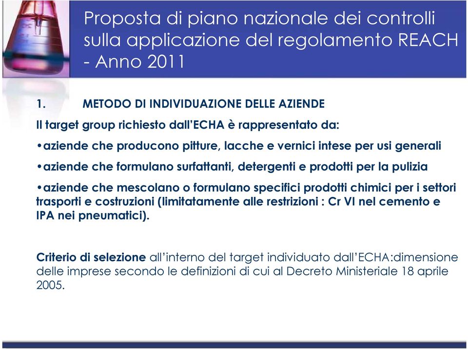 aziende che formulano surfattanti, detergenti e prodotti per la pulizia aziende che mescolano o formulano specifici prodotti chimici per i settori trasporti e