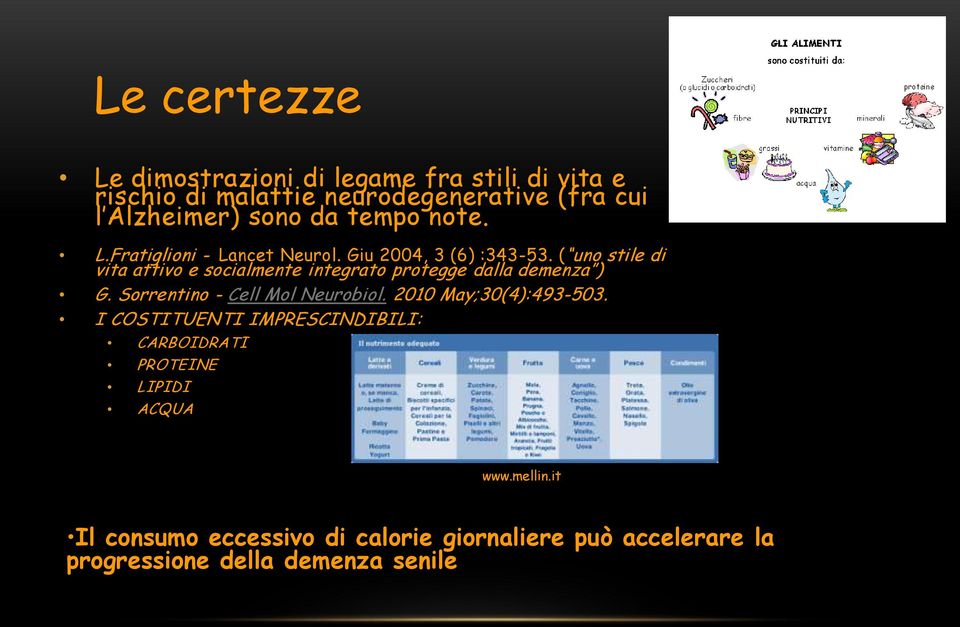 ( uno stile di vita attivo e socialmente integrato protegge dalla demenza ) G. Sorrentino - Cell Mol Neurobiol.