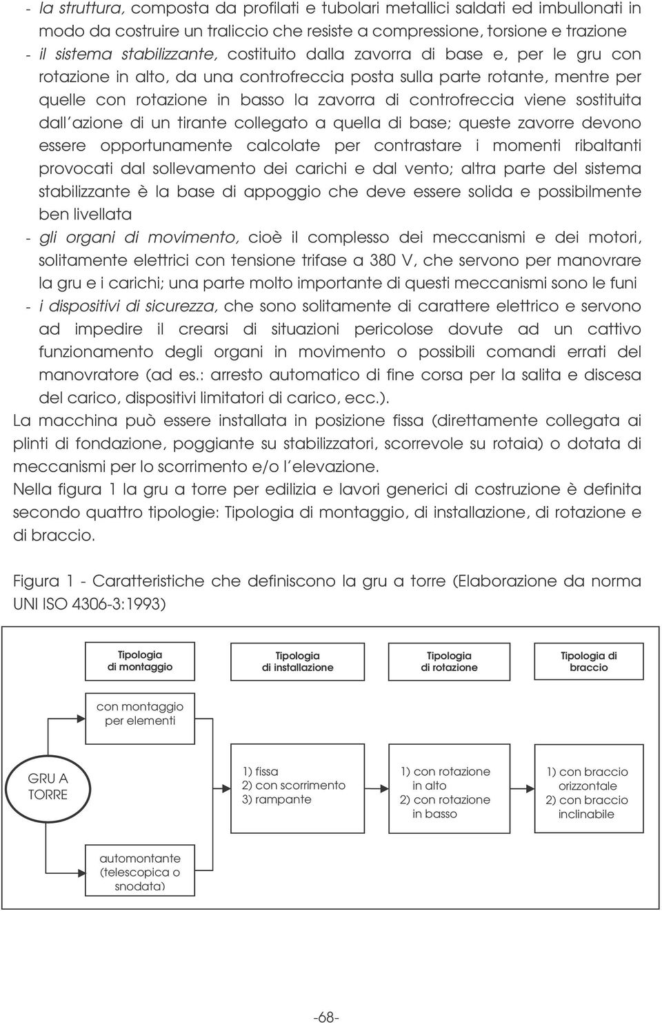 sostituita dall azione di un tirante collegato a quella di base; queste zavorre devono essere opportunamente calcolate per contrastare i momenti ribaltanti provocati dal sollevamento dei carichi e