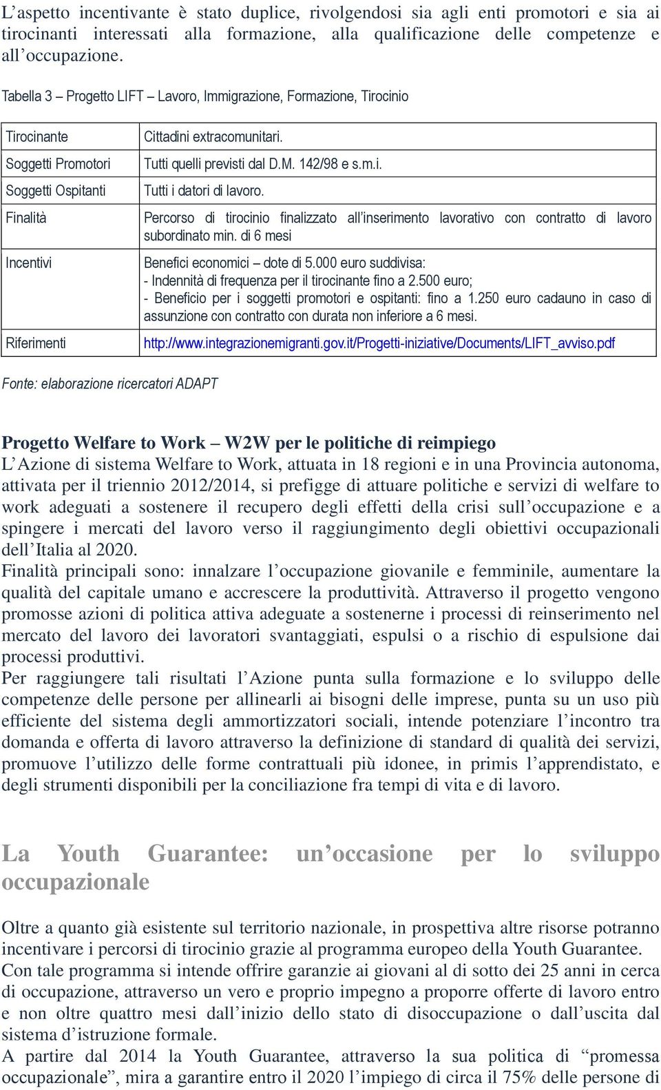 142/98 e s.m.i. Tutti i datori di lavoro. Percorso di tirocinio finalizzato all inserimento lavorativo con contratto di lavoro subordinato min. di 6 mesi Benefici economici dote di 5.