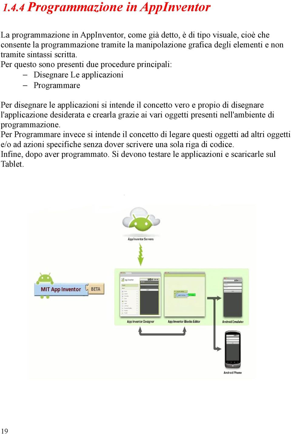 Per questo sono presenti due procedure principali: Disegnare Le applicazioni Programmare Per disegnare le applicazioni si intende il concetto vero e propio di disegnare l'applicazione