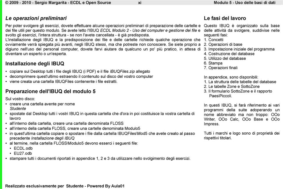 L'installazione degli IBUQ e la predisposizione dei file e delle cartelle richiede qualche operazione che ovviamente verrà spiegata più avanti, negli IBUQ stessi, ma che potreste non conoscere.