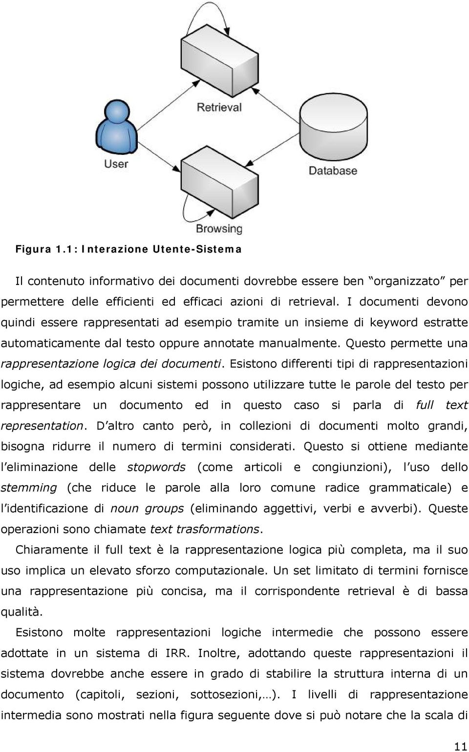 Questo permette una rappresentazione logica dei documenti.