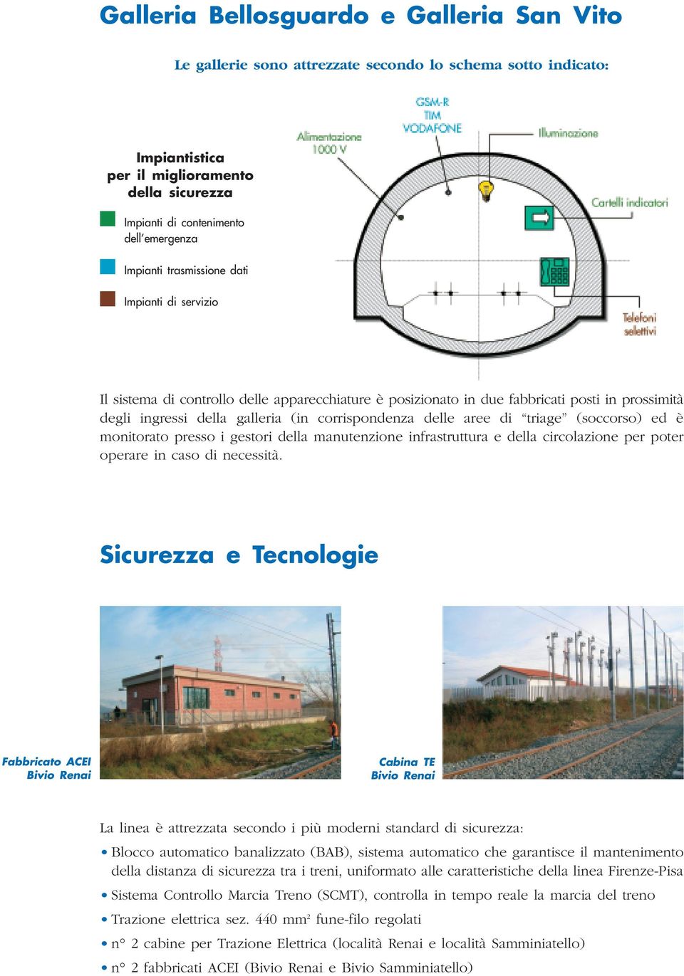 delle aree di triage (soccorso) ed è monitorato presso i gestori della manutenzione infrastruttura e della circolazione per poter operare in caso di necessità.