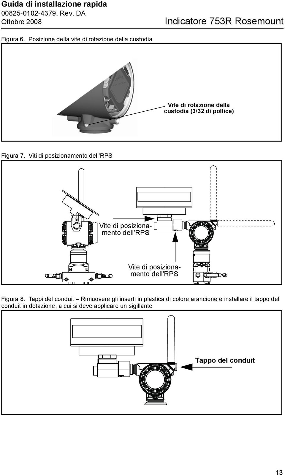 Viti di posizionamento dell RPS Vite di posizionamento dell RPS Vite di posizionamento dell RPS Figura 8.