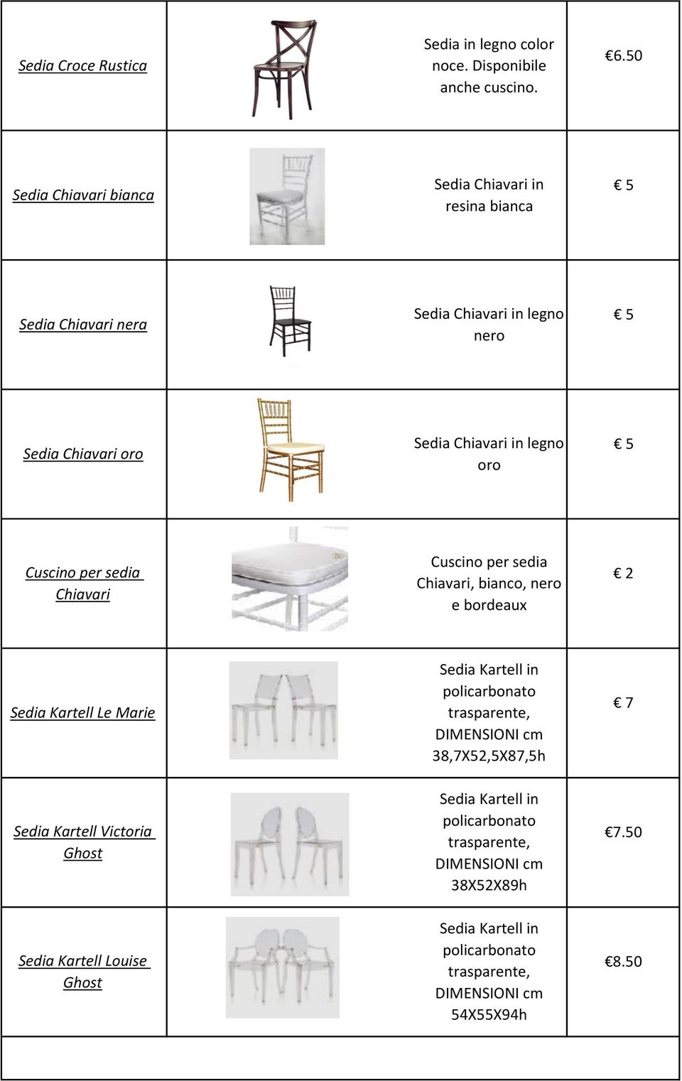 in legno oro 5 Cuscino per sedia Chiavari Cuscino per sedia Chiavari, bianco, nero e bordeaux 2 Sedia Kartell Le Marie Sedia Kartell in