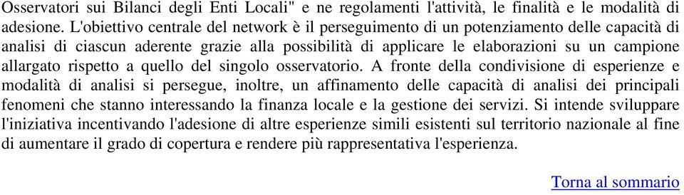 rispetto a quello del singolo osservatorio.