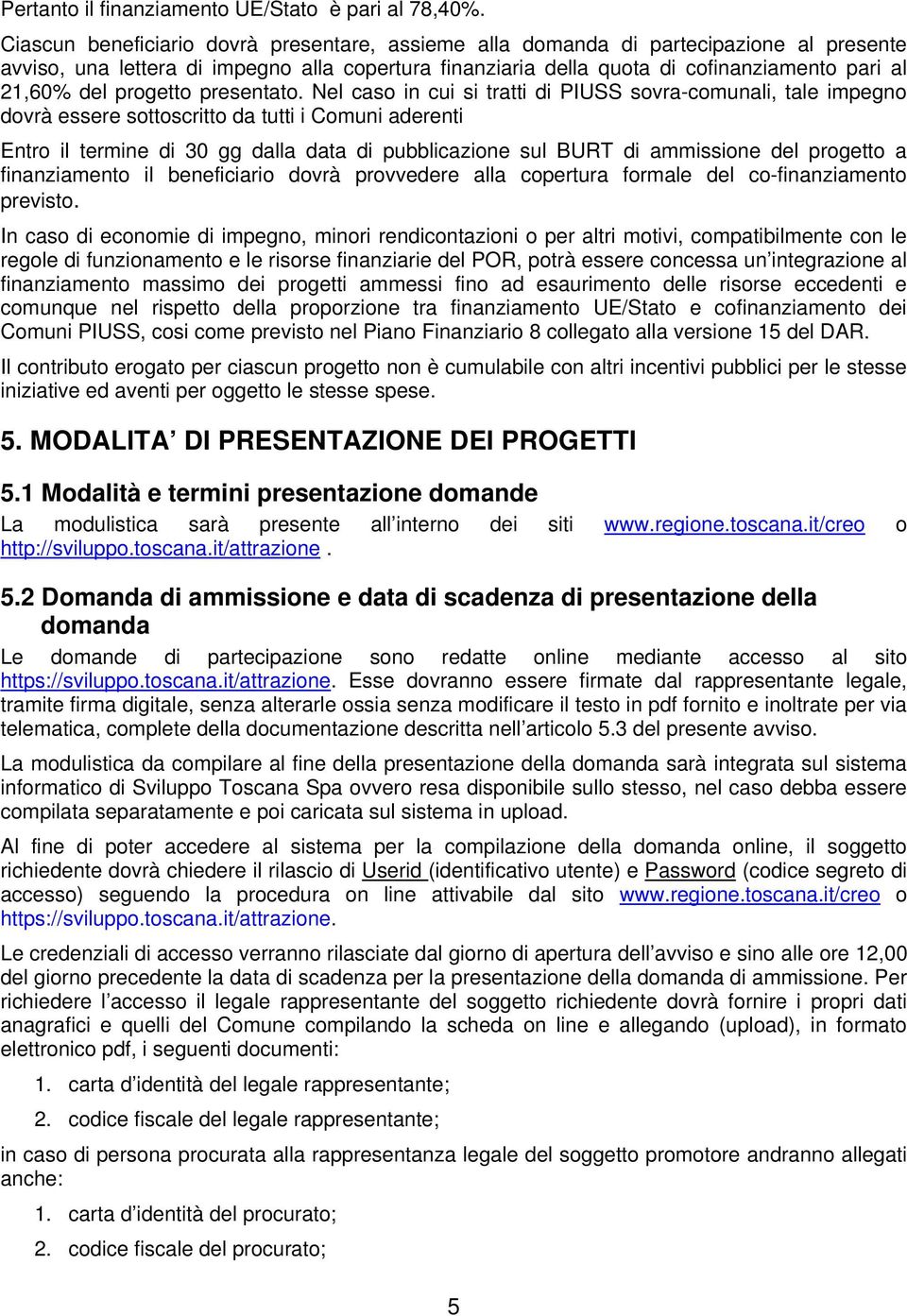 progetto presentato.