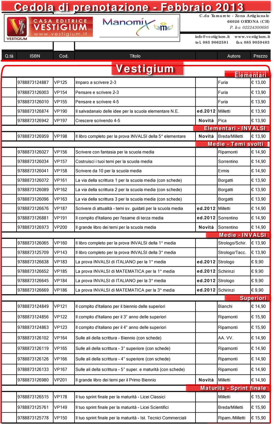 13,90 9788873126874 VP190 Il salvadanaio delle idee per la scuola elementare N.E. ed.