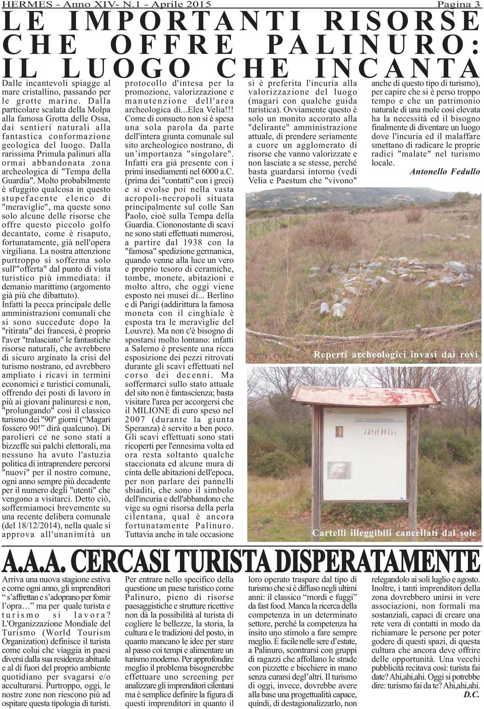 Dalla rarissima Primula palinuri alla ormai abbandonata zona archeologica di "Tempa della Guardia".