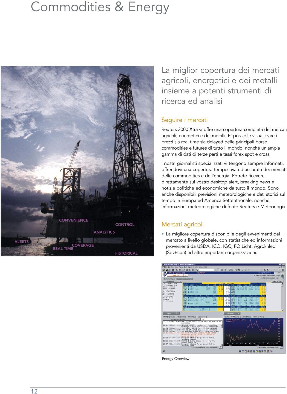 vi offre una copertura completa dei mercati agricoli, energetici e dei metalli.