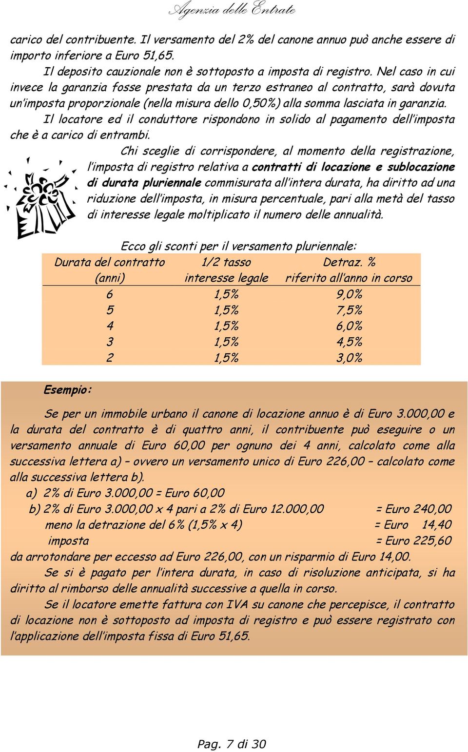 Il locatore ed il conduttore rispondono in solido al pagamento dell imposta che è a carico di entrambi.